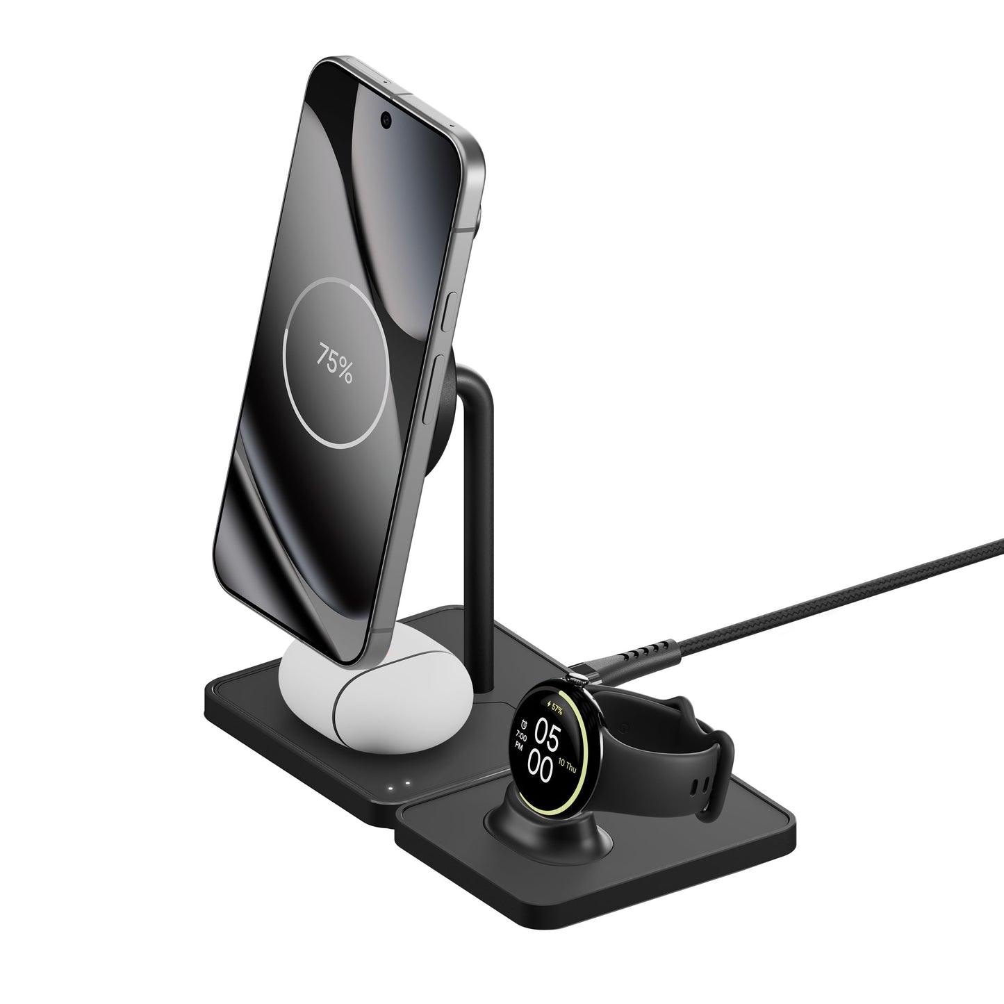 Wireless Charging Stand and Pixel Watch Charger - Matte Black - US 1795