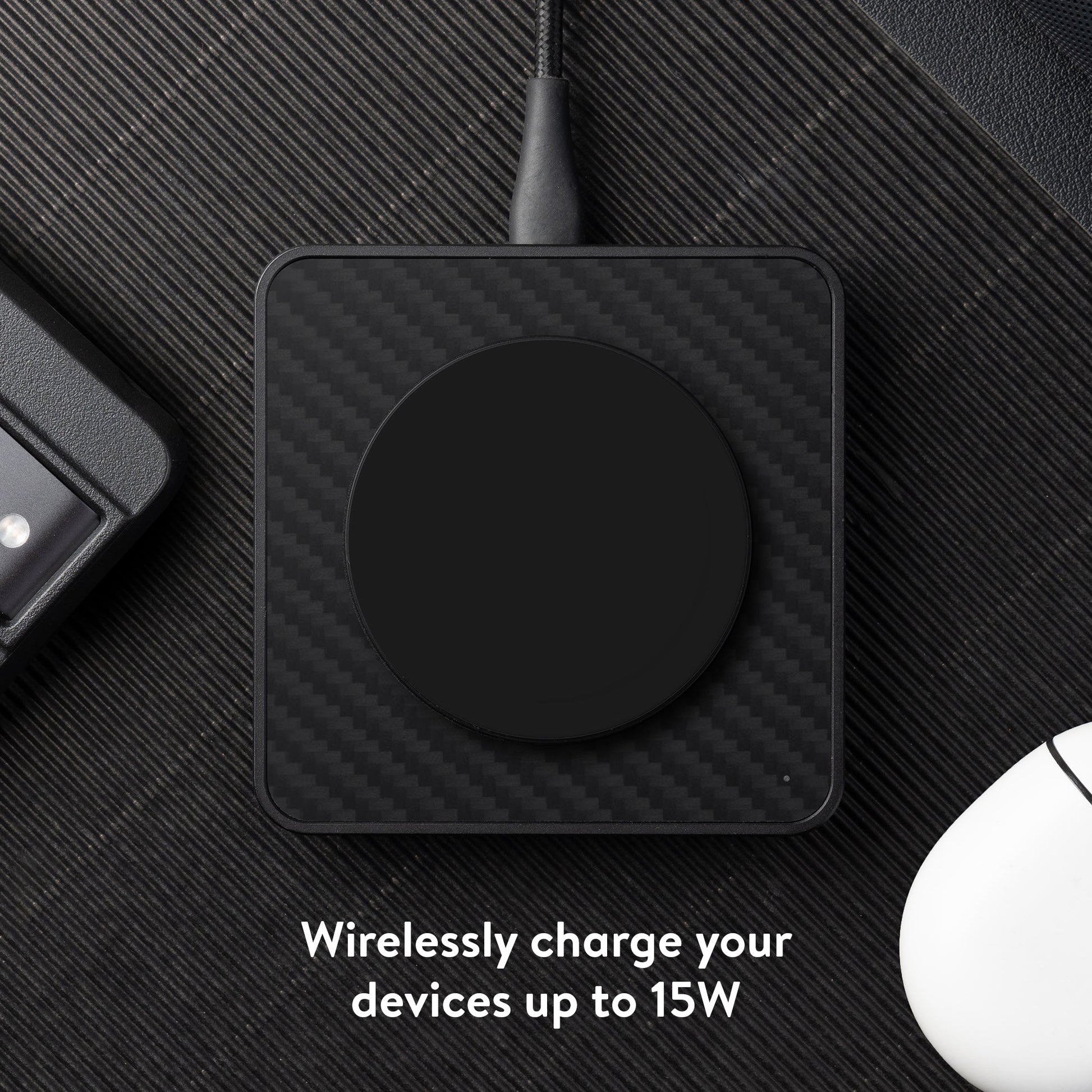 Aramid Fibre Wireless Charging Pad - US 9037