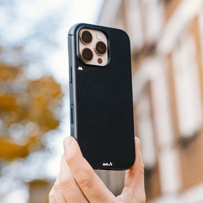 Black Leather Protective Phone Case with Camera Control Button - Limitless - US 5800