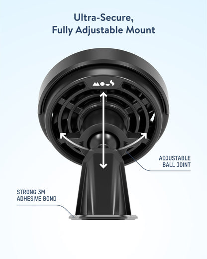 Adhesive Wireless Charging Car Mount - With Qi2 - US 1945