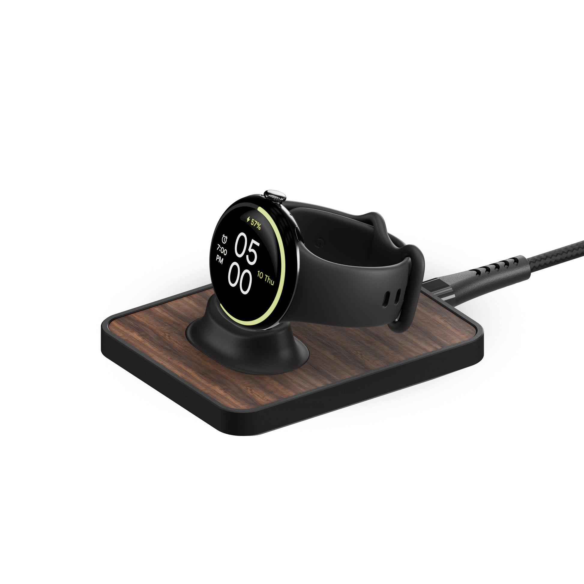 Wireless Pixel Watch Charger  - Walnut - US 3887