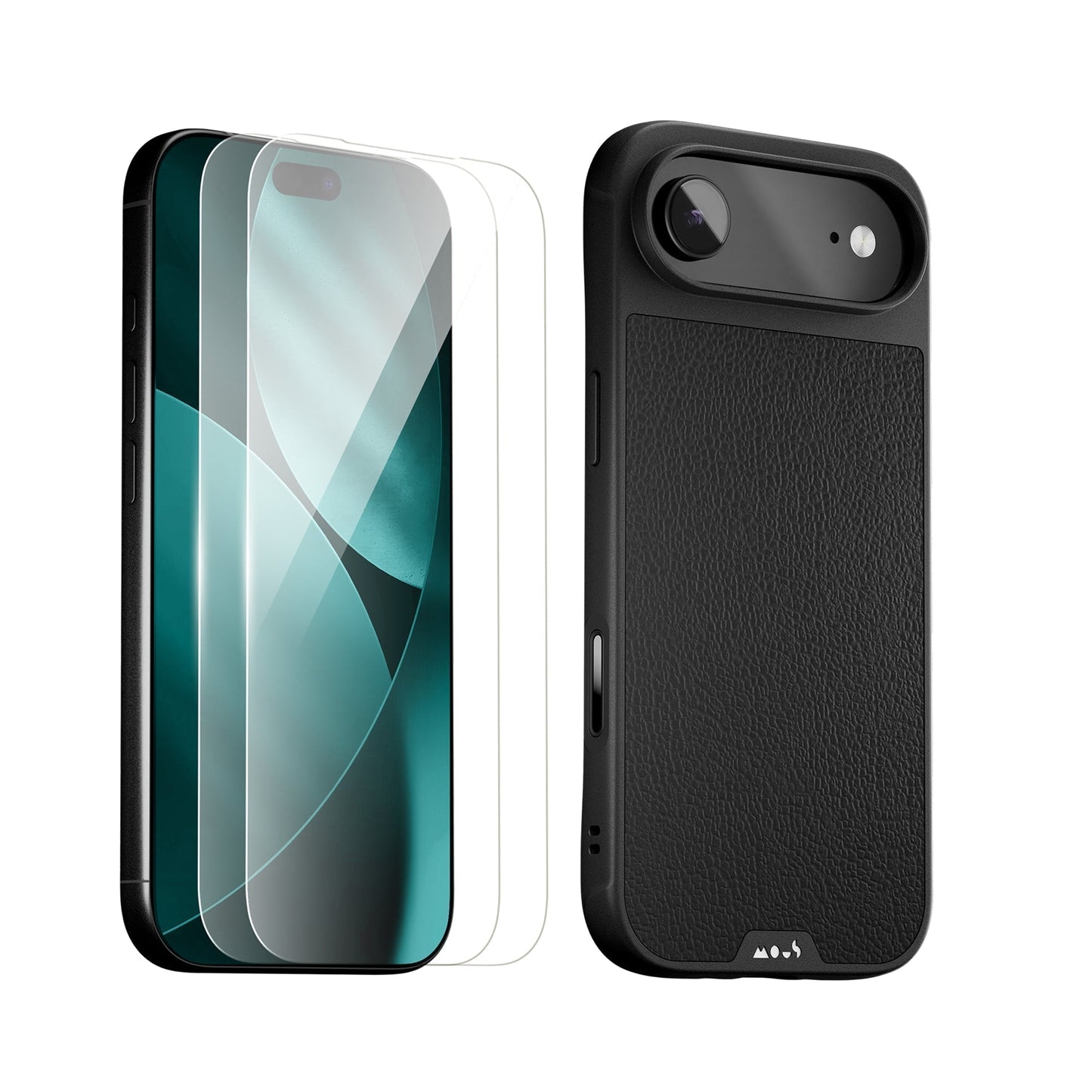 Black Leather Protective Case and Screen Protector - Apple Essentials Kit - US 1601