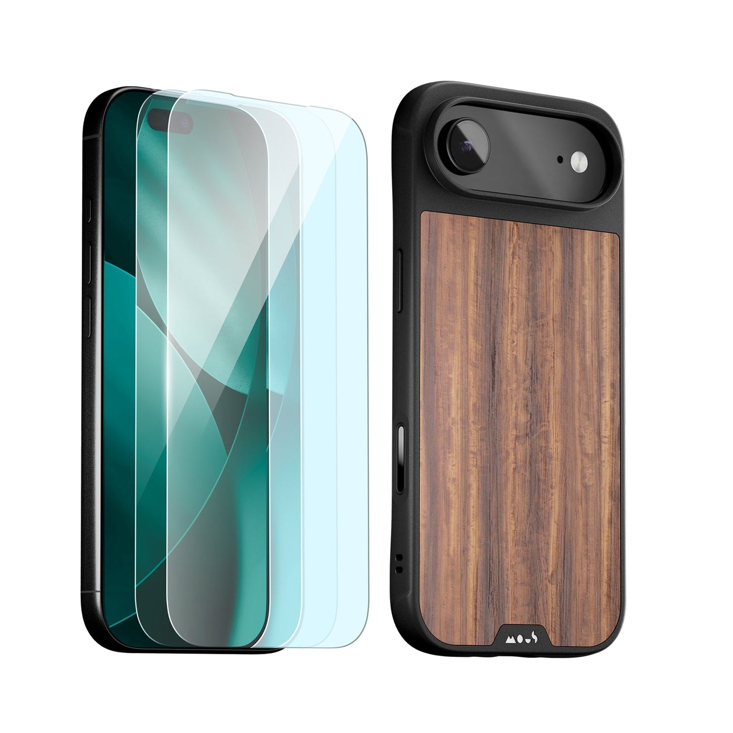 Walnut Protective Case and Screen Protector - Apple Essentials Kit - US 5081