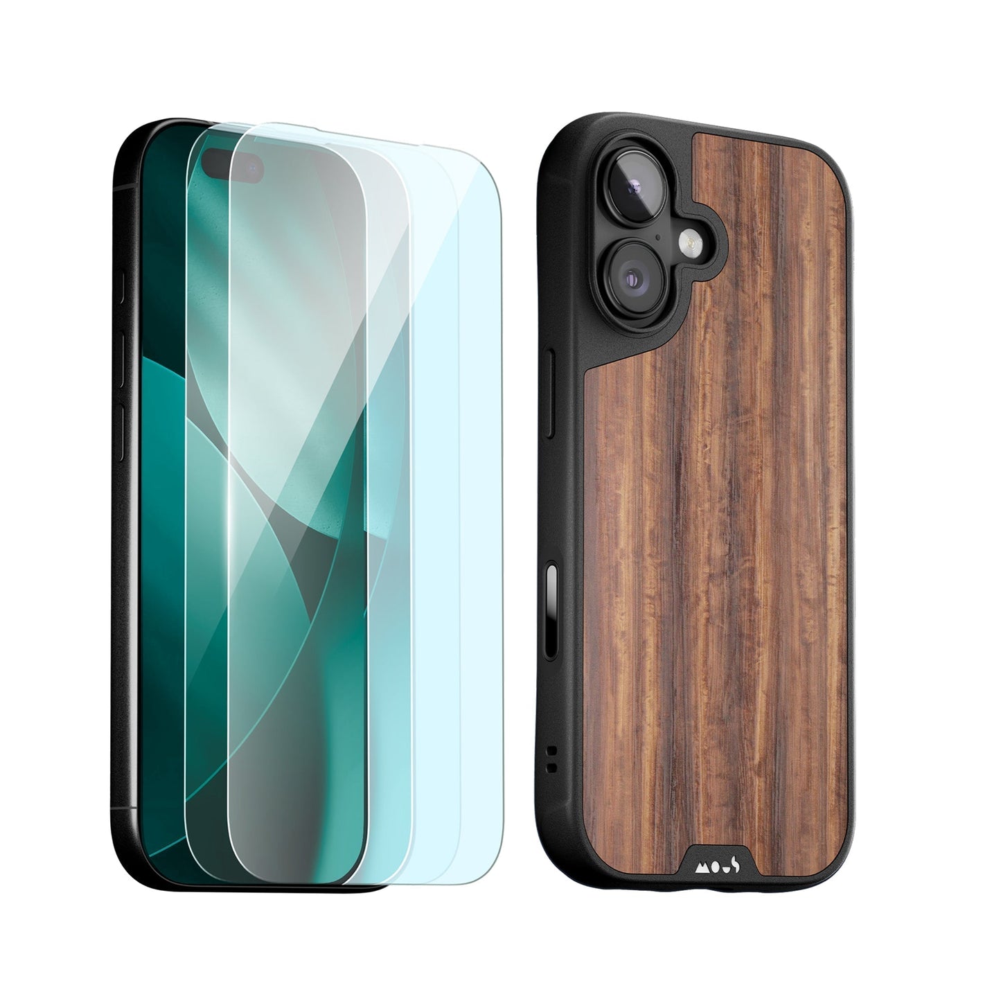 Walnut Protective Case and Screen Protector - Apple Essentials Kit - US 5081